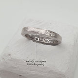 LOVE PRINT WEDDING BANDS
